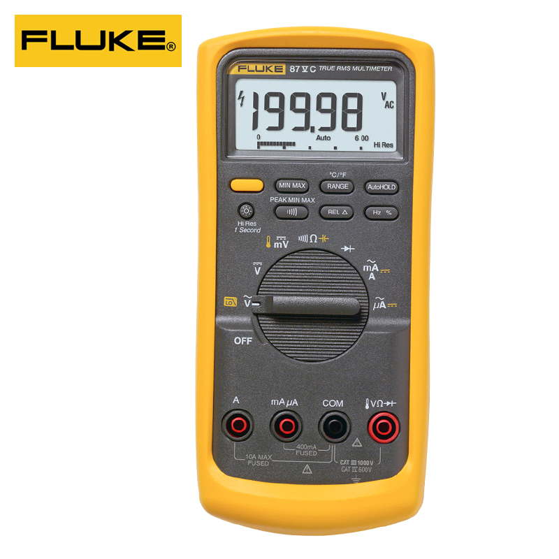 福禄克万用表数字四位半有效值高精度fluke87-VC全自动汽车测试仪