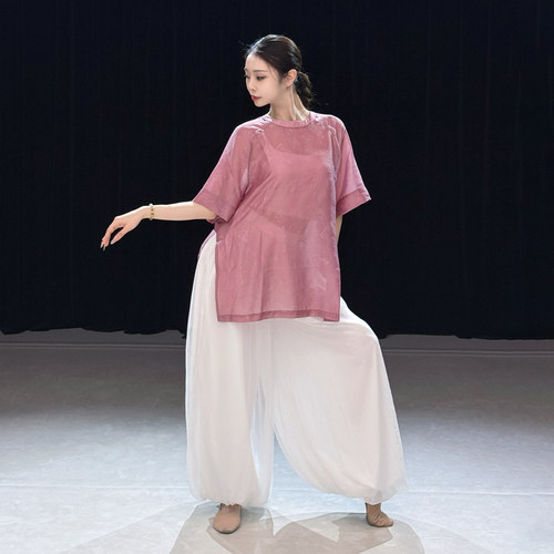 古典舞青花瓷舞蹈服装现代舞小衫