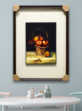 55*75顾氏手工苏绣水果篮苹果平安富贵现代餐厅走廊过道乔迁挂画