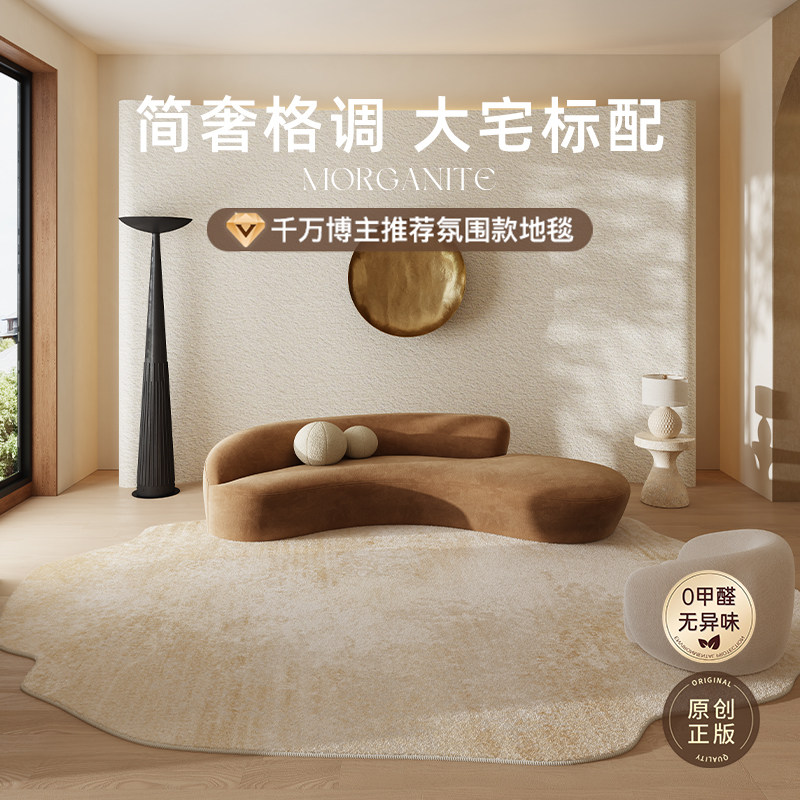 不规则异形地毯客厅卧室床边2025新款女孩高级免洗可擦房间地垫