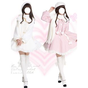 冬日恋歌秋冬千金感甜美少女小个子韩系围巾毛呢外套套装2025新款