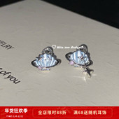 Rita Zoo 海神 新娘 海星贝壳釉彩星芒吊坠钛钢耳骨钉耳钉