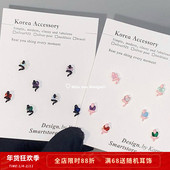 美杜莎小众设计粉黑小蛇爱心钛钢耳骨钉耳蜗 清仓价 Rita Zoo