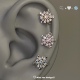 雪绒花爆闪可爱钛钢耳钉女高级感耳骨钉 雾淞碎光 Rita Zoo