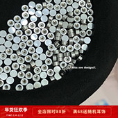 圆饼圆球平底耳堵钛钢螺丝耳钉备用耳帽耳塞 8只装 Rita Zoo