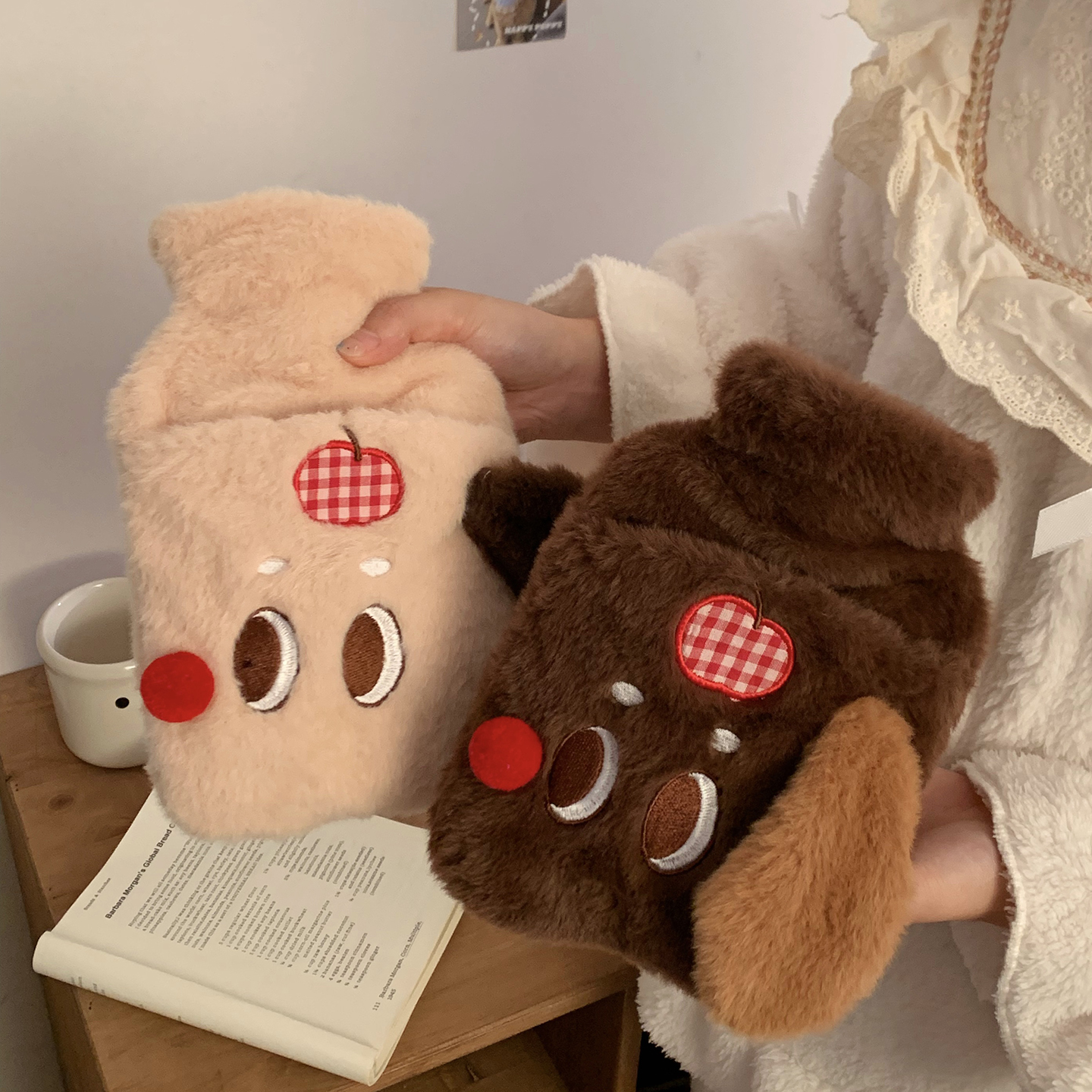 可爱小狗注水热水袋防爆暖水袋暖手宝冬季学生宿舍保暖毛绒暖宝宝