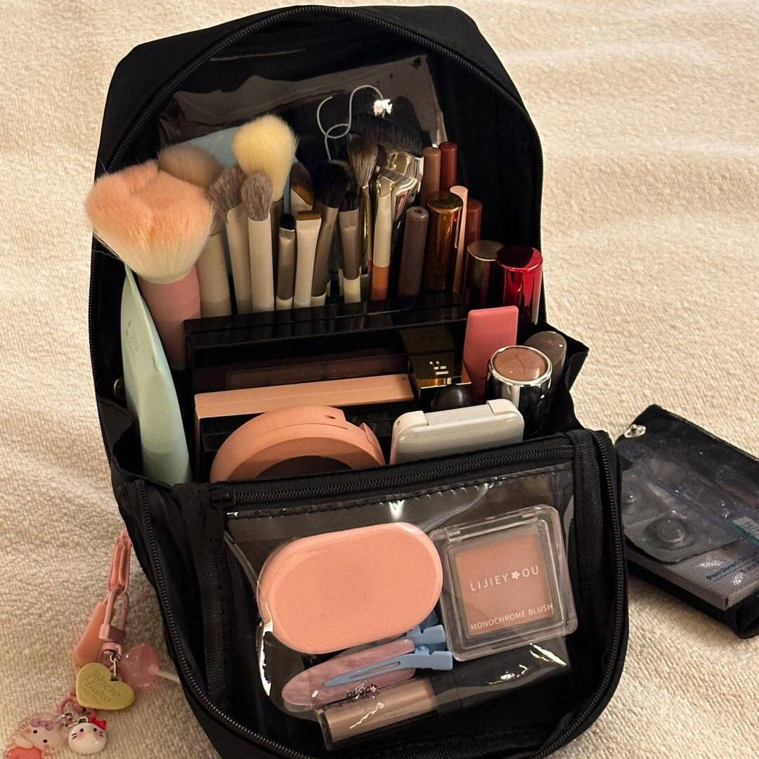 站立式旅行化妆包刷子收纳包