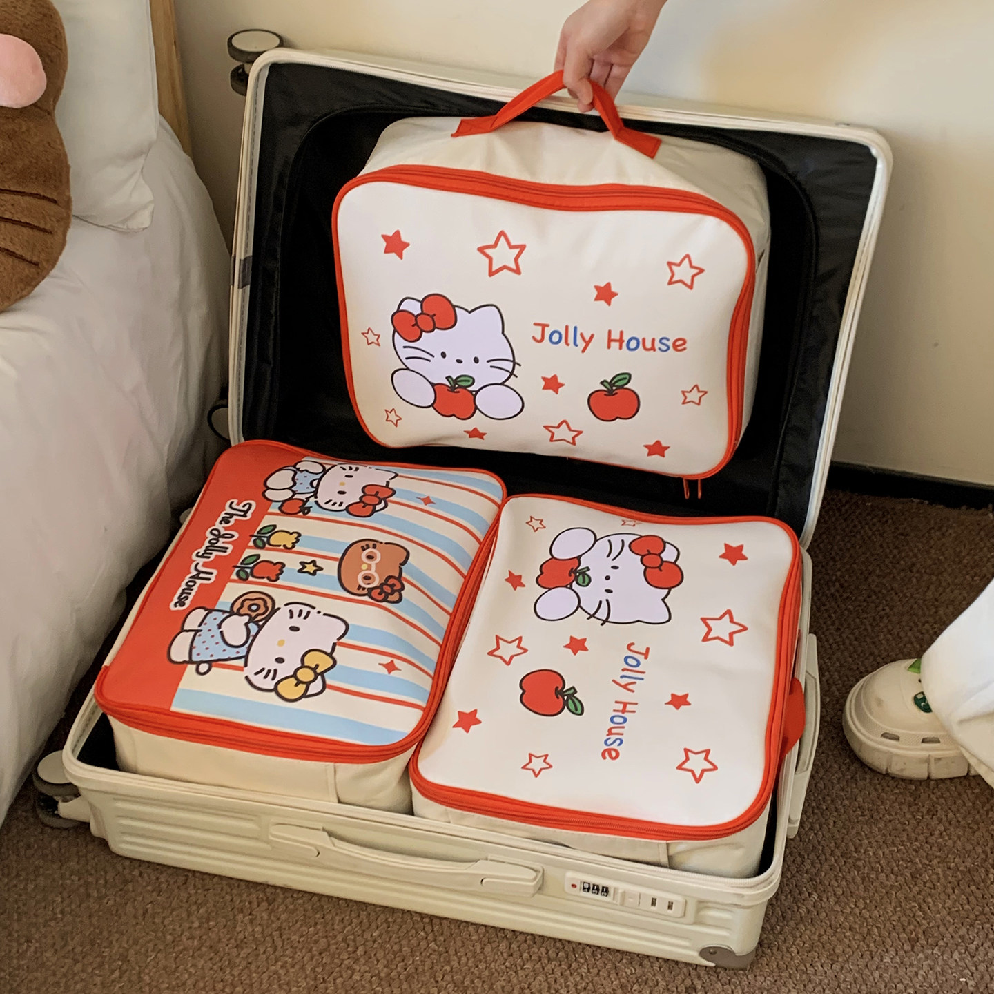 可爱卡通幼儿园被子收纳袋防水旅行搬家行李打包袋大容量衣服整理,收纳整理,其他收纳袋,淘宝优惠券,粉丝福利购,淘宝优惠卷