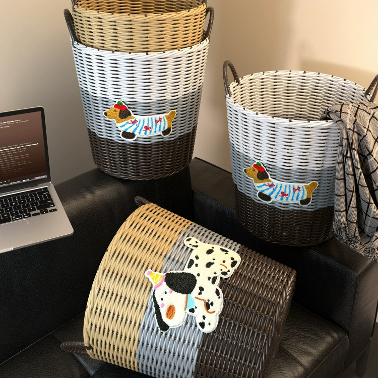 藤编脏衣篓家用大容量脏衣服收纳筐可爱高颜值浴室脏衣桶学生宿舍