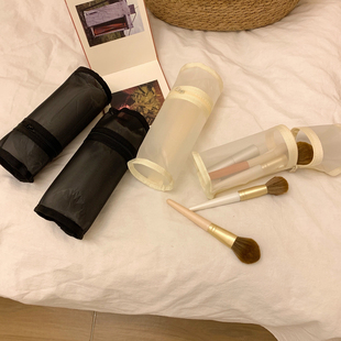 轻便网纱化妆刷收纳包便携立式刷包外出旅行眉笔刷子收纳袋大容量