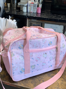 mikko行李袋旅行包大容量女外出短途出差便携旅行袋卡通可爱包包