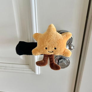 创意门把手护套冬天防静电保护套可爱小太阳女孩房间卧室装饰布置