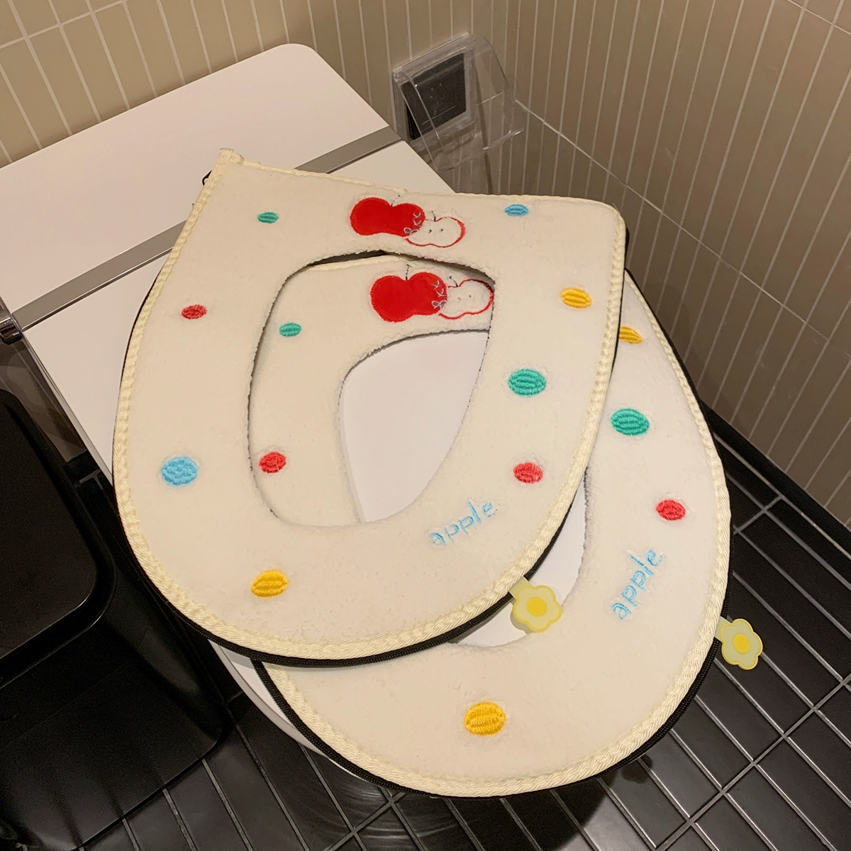 卡通毛绒马桶垫冬加厚马桶坐垫保暖防冻马桶套马桶圈坐便器垫子