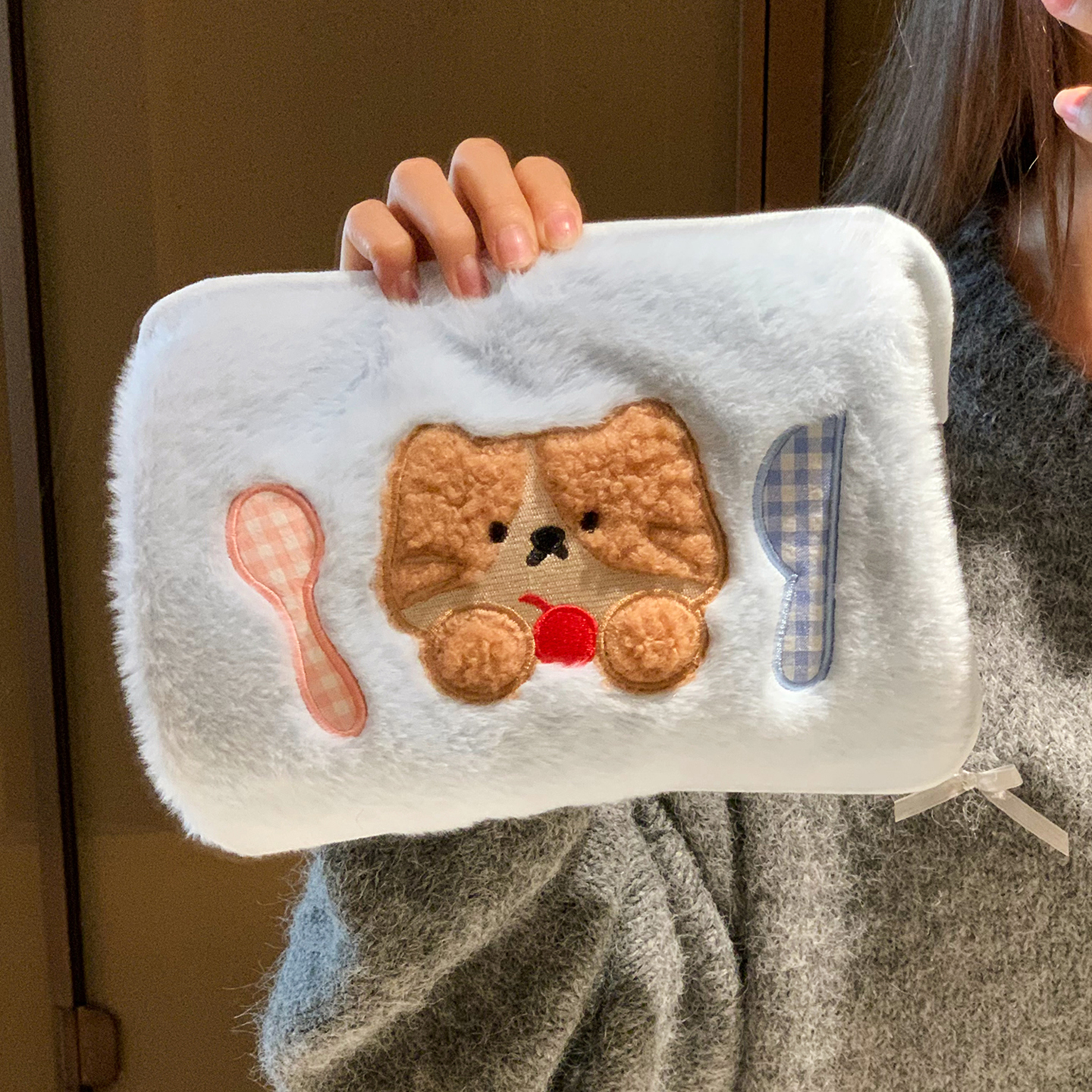 可爱毛绒热水袋充电款防爆暖手宝被窝专用女生热敷暖肚插手暖水袋