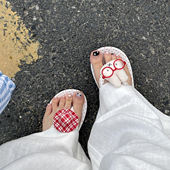 citywalk 夏日外穿人字拖女士夹趾凉拖卡通可爱拖鞋 海边厚底防滑