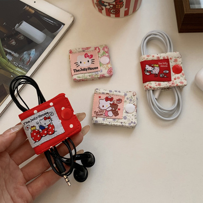 可爱卡通数据线收纳器便携整理线神器绕线器充电线耳机绑带集线器