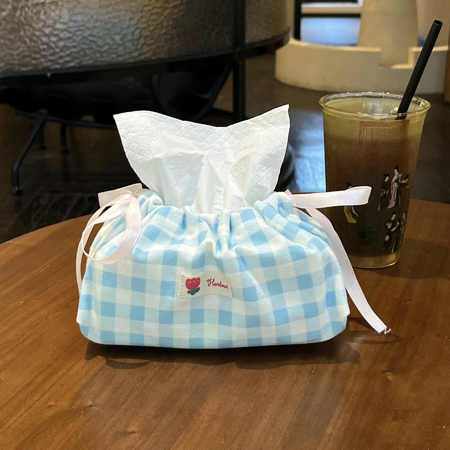 ins风抽纸袋家用桌面抽纸盒布艺纸巾袋大容量高颜值车载纸巾盒