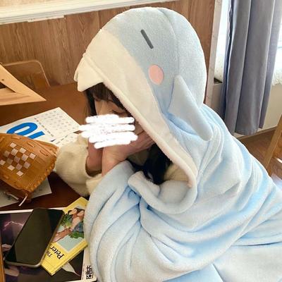 可爱空调毯夏季办公室午睡追剧披肩毛毯高级珊瑚绒毯子沙发用盖毯