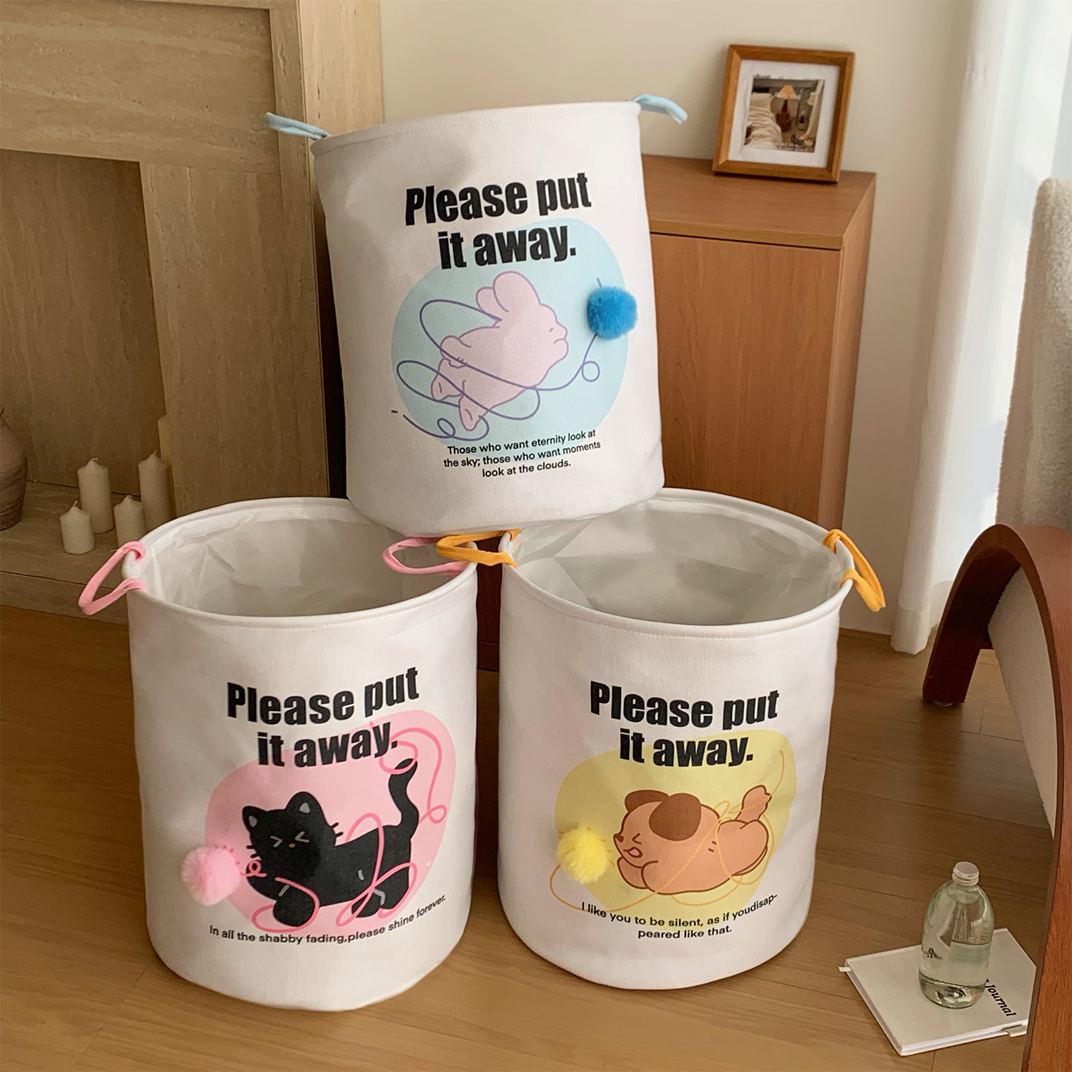 脏衣篓可折叠家用卧室卫生间脏衣服分类收纳筐卡通可爱布艺脏衣篮