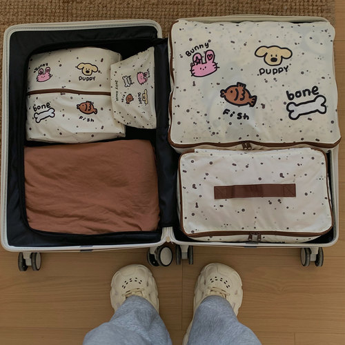 旅行收纳神器！牛津布防水收纳袋旅行出差内衣内裤收纳包鞋子分装