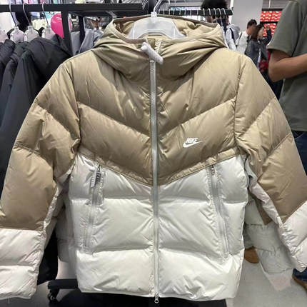 耐克 Nike 男子经典连帽短款羽绒服户外保暖运动外套 DV1132-247