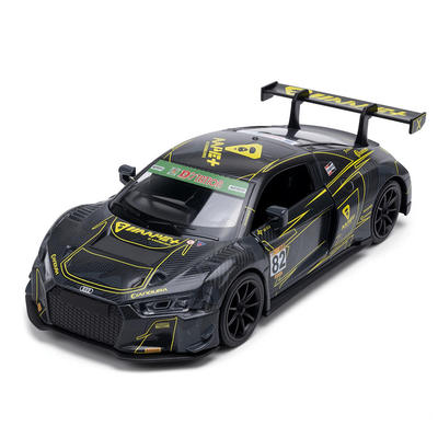 （盒装仿真1比32正版奥迪R8LMSGT3潮流拉花合金汽车模型摆件玩具