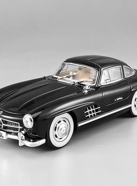 新款 1:24仿真300SL街车模型声光合金车避震车轮转向儿童