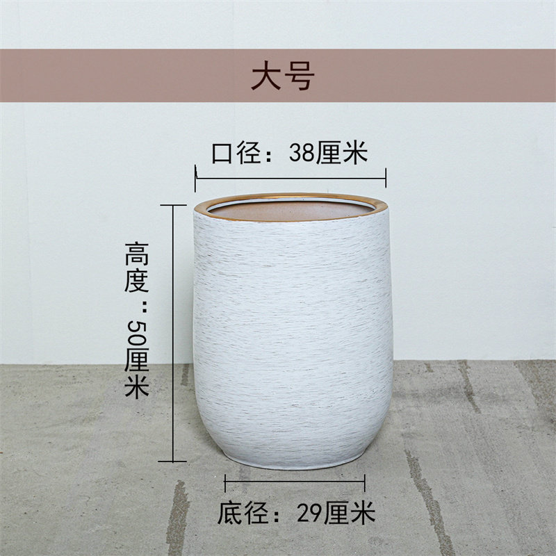 新特大号陶瓷花盆高款大码特深大型绿植造景庭院欧式大气散尾葵i.