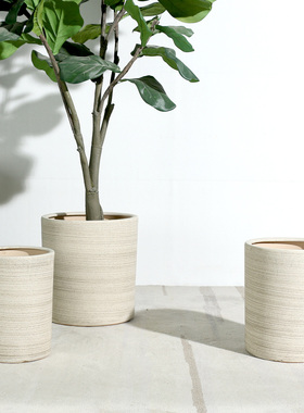 特大号大口径陶瓷花盆30cm以上大码客厅庭院粗陶透气清仓简约个性