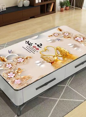 3D立体网红桌布pvc餐桌茶几垫防水防油防烫免洗加厚简约北欧ins风