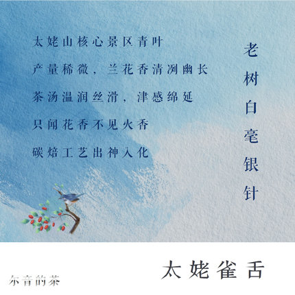 尔音/{啸傲风月}系列太姥山核心景区老树白毫银针【太姥雀舌】