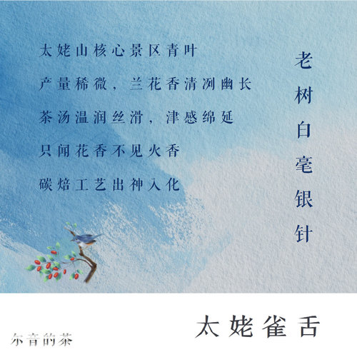 尔音/{啸傲风月}系列太姥山核心景区老树白毫银针【太姥雀舌】