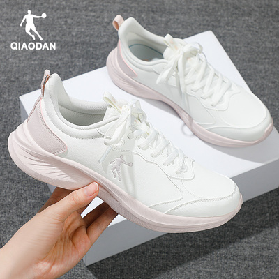 乔丹运动鞋女鞋皮面防水跑步鞋子