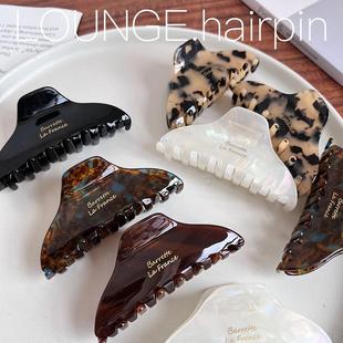 新款 头发原创后脑勺春夏优雅小众大号简约高级感女鲨鱼夹潮流