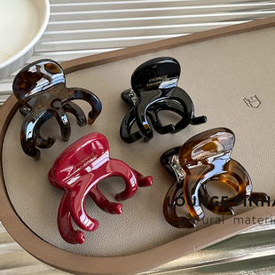 新款加厚醋酸中号抓夹女高级感发夹后脑勺盘发侧边碎发夹子发饰