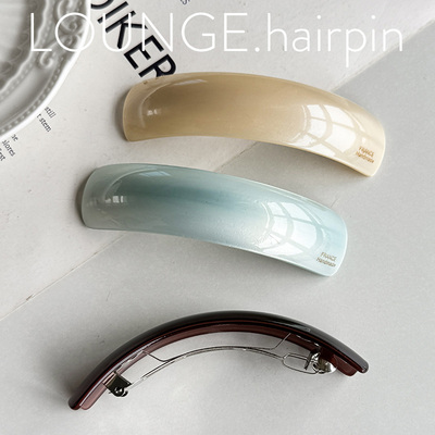 发饰复古醋酸一字弹簧夹