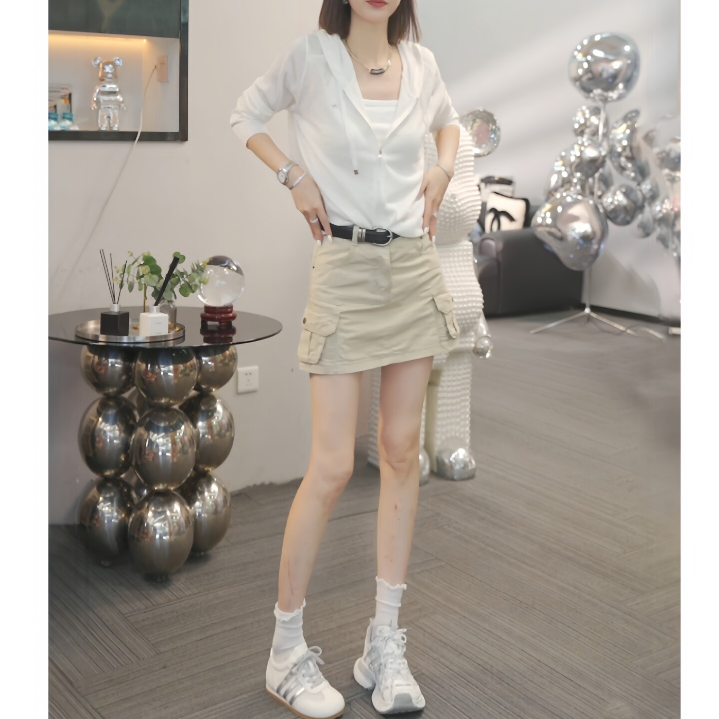 夏季工装牛仔半身裙女士欧版防走光内衬裤裙减龄显瘦百搭一步短裙