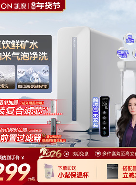凯度鲜矿水净水器0阻垢净饮水机家用厨下式直饮C1200