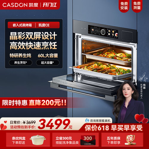 凯度嵌入式大容量纯蒸箱