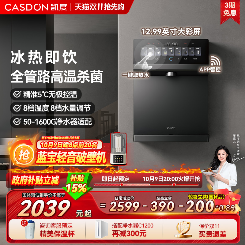 凯度冰泉管线机壁挂式直饮机即热饮水机净水器家用2025年新款KG1