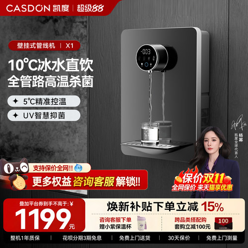 凯度X1管线直饮机家用壁挂式净水器冷热即热饮水机餐边柜直饮过滤