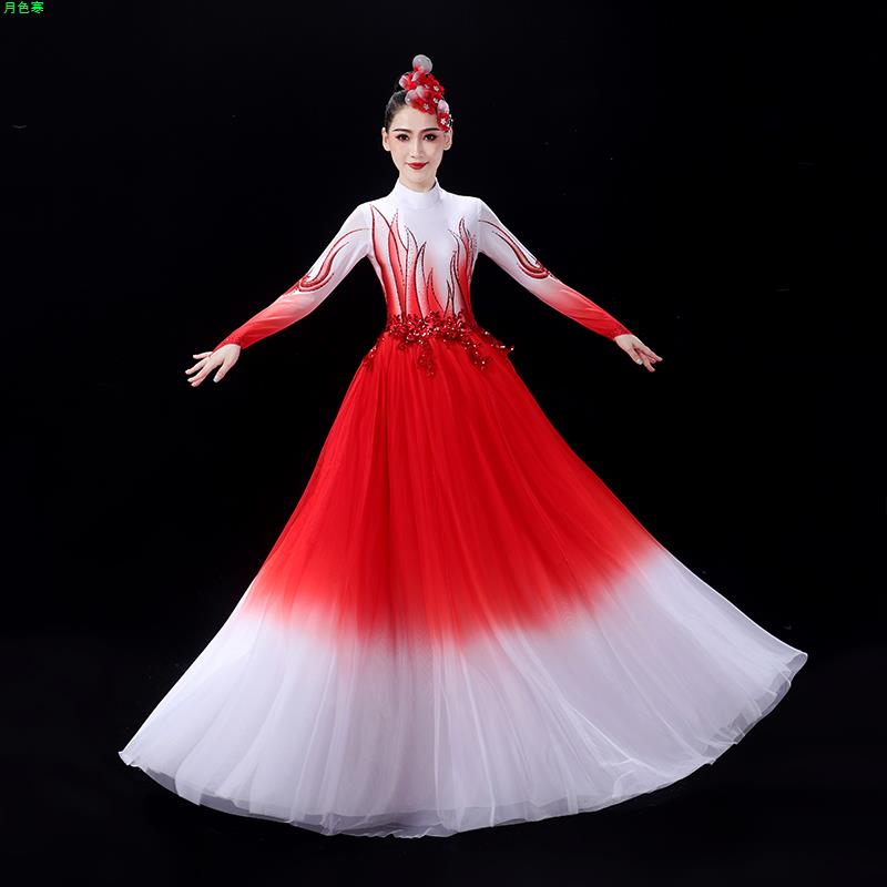 开场舞大摆裙演出服女气现