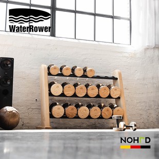 WaterRower进口家用力量训练健身器材不锈钢拉丝专业哑铃组合套装