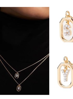 字母项链925纯银物美价廉情侣