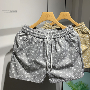 五分裤 薄款 男生轻奢休闲裤 宽松运动短裤 子 夏季 男潮牌沙滩裤 新款