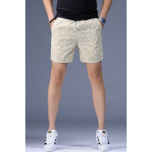 夏季 沙滩裤 新款 2026潮牌男士 碎花个性 休闲短裤 复古日系五分裤