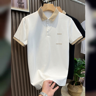 印花字母短袖 男时尚 夏季 POLO衫 体恤百搭帅气 潮流修身 撞色翻领半袖