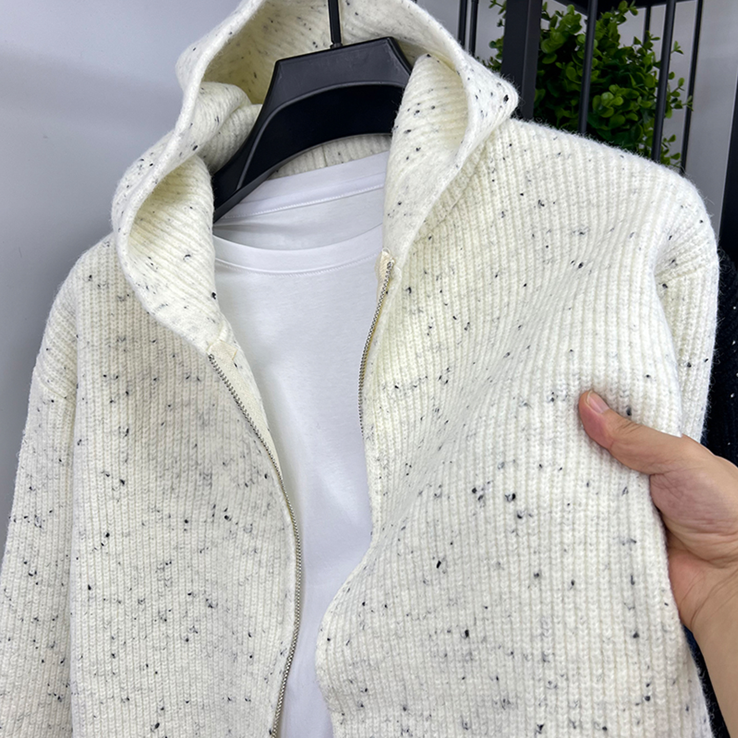 设计感毛衣男装宽松美式复古帅气