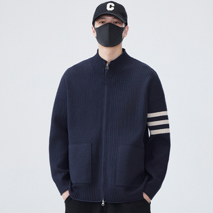 毛衣开衫男士春秋季2025新款设计感针织外套男款休闲秋冬装上衣潮