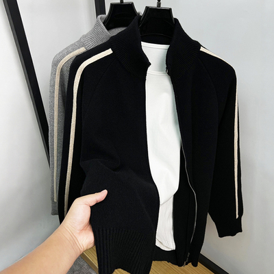 设计感毛衣男装宽松美式复古帅气